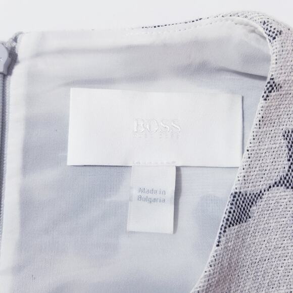 BOSS Hugo Boss Hellery Dress A-Line Textured Pleated Sleeveless - Picture 2 of 13